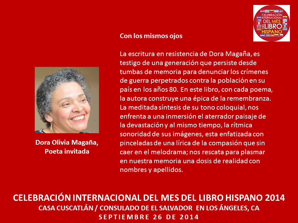 Dora Olivia Magaña Mes del Libro Hispano 2014