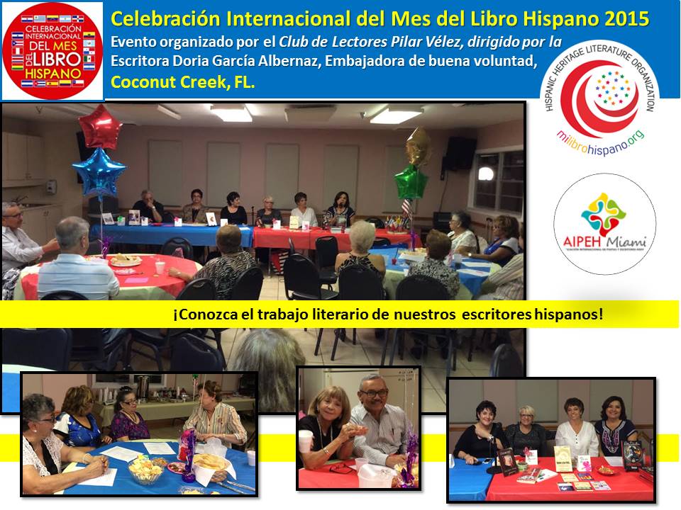 El Club de Lectores Pilar Vélez en Coconut Creek, celebró el Mes del Libro Hispano con una gala inolvidable.