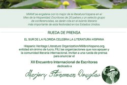 08/31/16: Invitación a la Rueda de Prensa inauguración del XII Encuentro Internacional de Escritoras Marjory Stoneman Douglas 08/31/16: Invitación a la Rueda de Prensa inauguración del XII Encuentro Internacional de Escritoras Marjory Stoneman Douglas