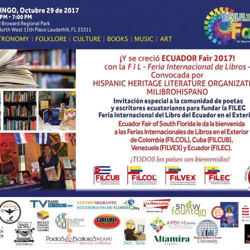 MI LIBRO HISPANO SE UNE A ECUADOR FAIR OF SOUTH FLORIDA CON LA FERIA INTERNACIONAL DEL LIBRO HISPANO (FIL) MI LIBRO HISPANO SE UNE A ECUADOR FAIR OF SOUTH FLORIDA CON LA FERIA INTERNACIONAL DEL LIBRO HISPANO (FIL)
