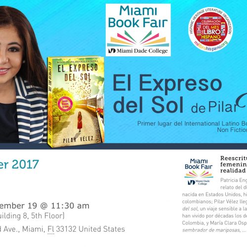 Pilar Vélez autora invitada al Miami Book Fair 2017 Pilar Vélez autora invitada al Miami Book Fair 2017